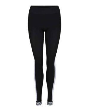 LEGGING - LANG - SORT/HVID