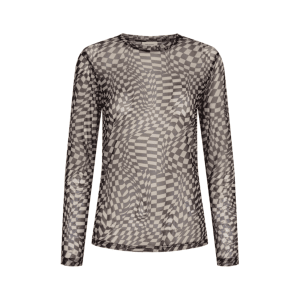 MESH BLUSE - BLACK MIX