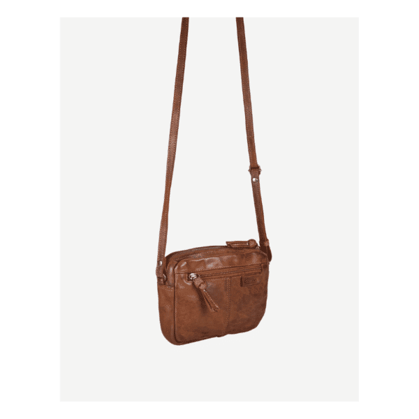LILLE SKULDERTASKE - COGNAC