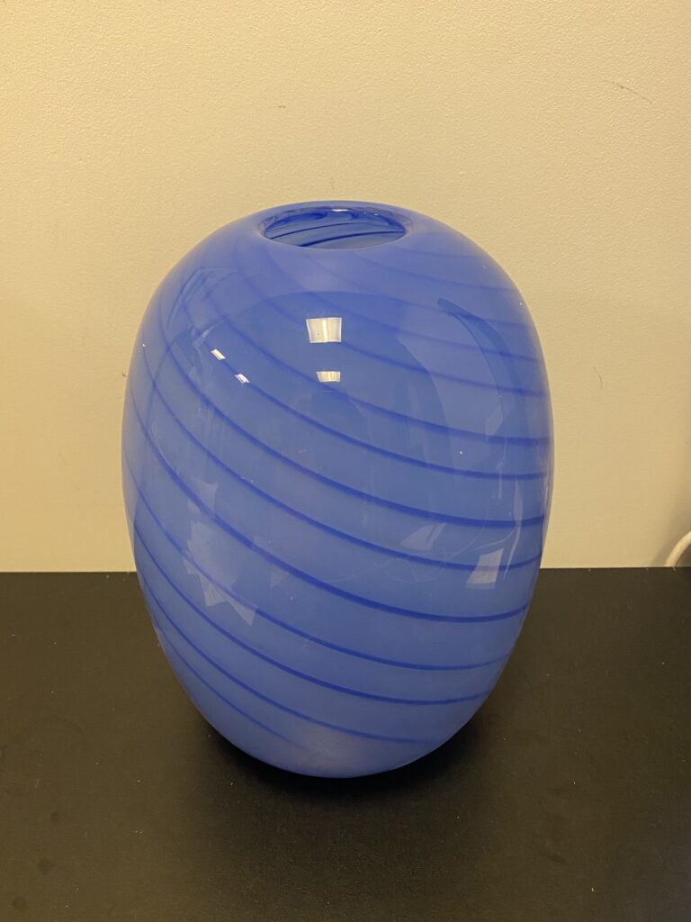 vase blå