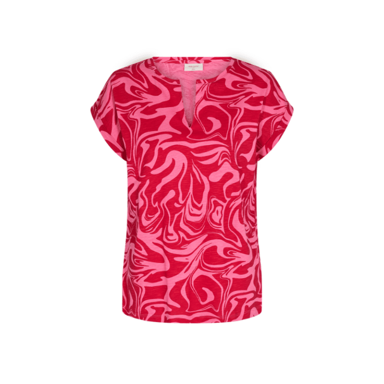 freequent t-shirt med pink print