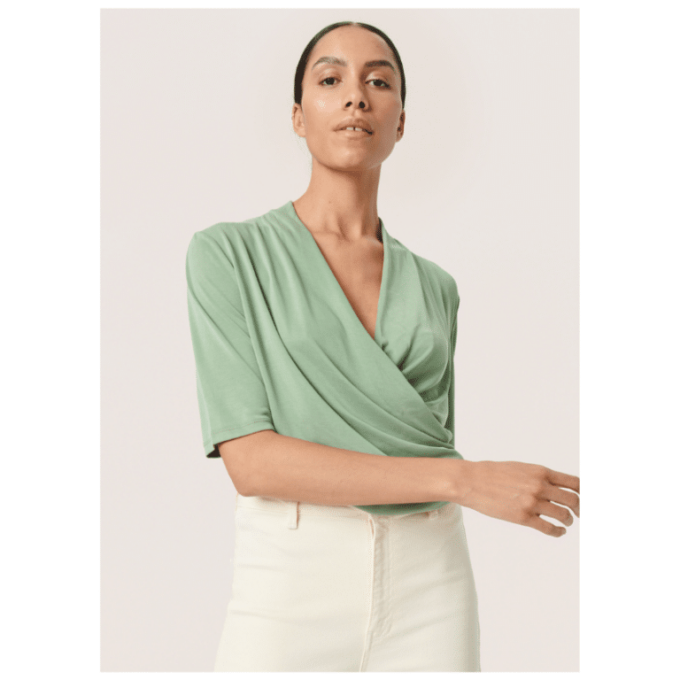 soaked wrap blouse
