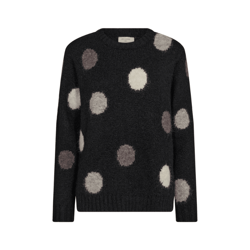Ipen Pullover 204437 Moonbeam W Black Strik Fra Freequent