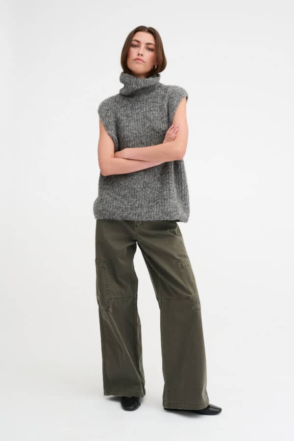MEENA KNIT VEST - IRON GREY MEL - Image 2