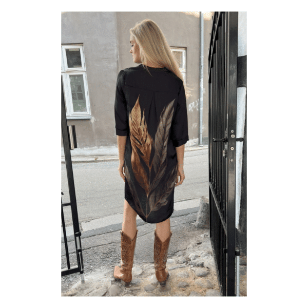 ODELINE TUNIC DRESS - BLACK - Image 2