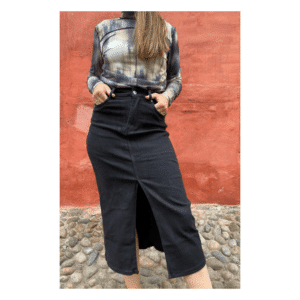 Denim nederdel sort Marta du Chateau