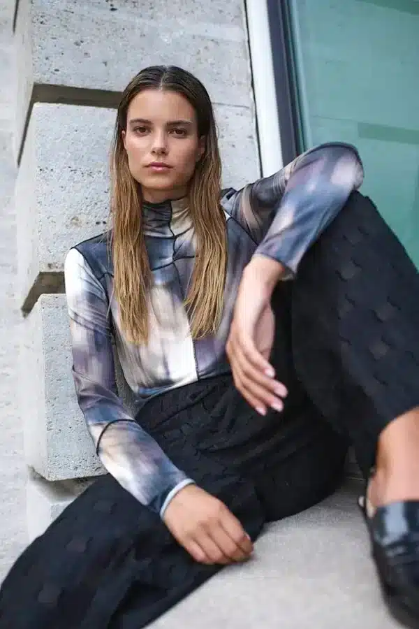 KIRI JERSEY TOP - FUDGE - Image 5