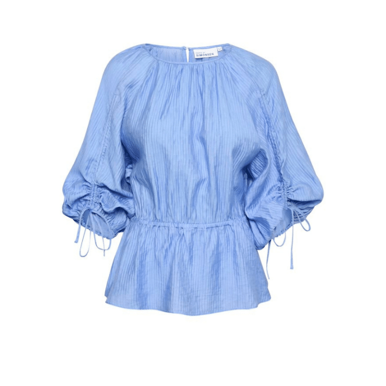 Noma lyseblå bluse Karen by Simonsen