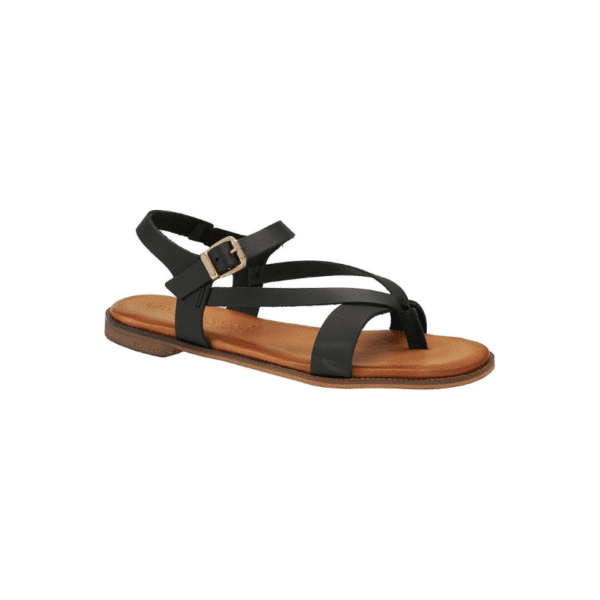 Afrodite sandal sort enkel sandal i skind Tim & Simonsen