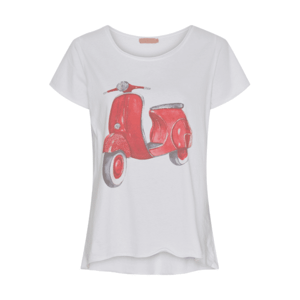 T-shirt med rød scooter fra Marta du Chateau