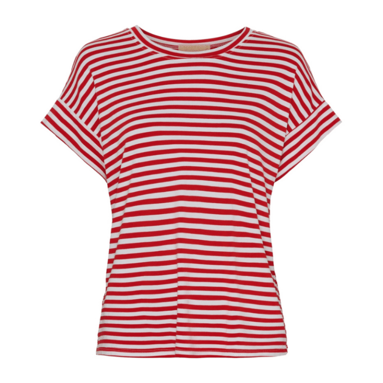 Rød og hvid stribet T-shirt fra Marta du Chateau