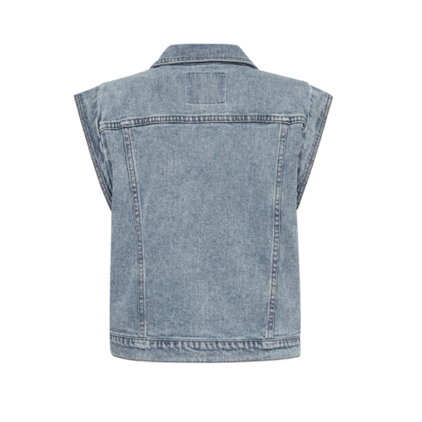 Denim vest fra Freequent i en blød denim