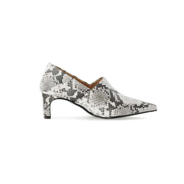 Medina Bianco Rowe Heel Mule snake