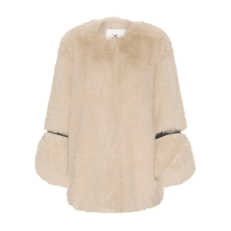 Pearly Fur coat fra Karen by simonsen