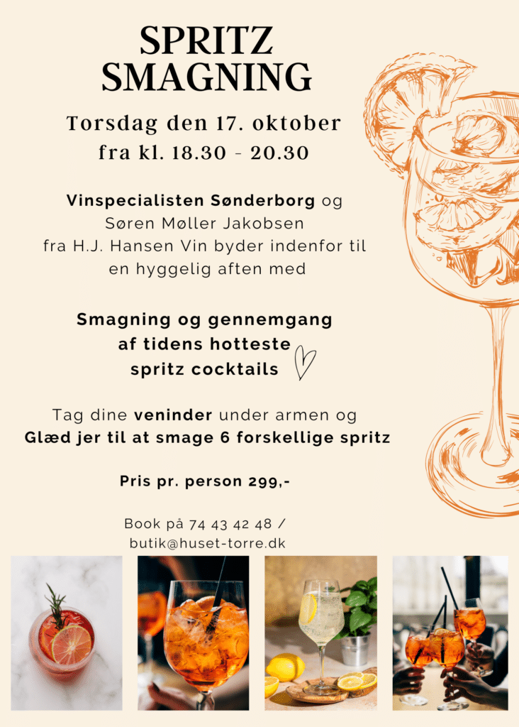 Kom til spritz smagning i sønderborg Huset Torré