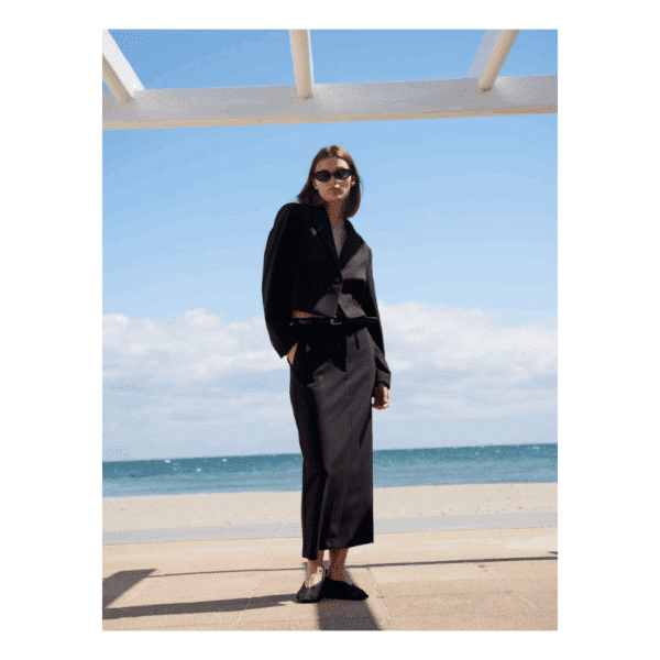 CORINNE CROPPED BLAZER - BLACK - Billede 2