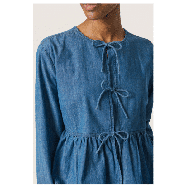 CHAMY SHIRT BLOUSE - MED BLUE - Image 3