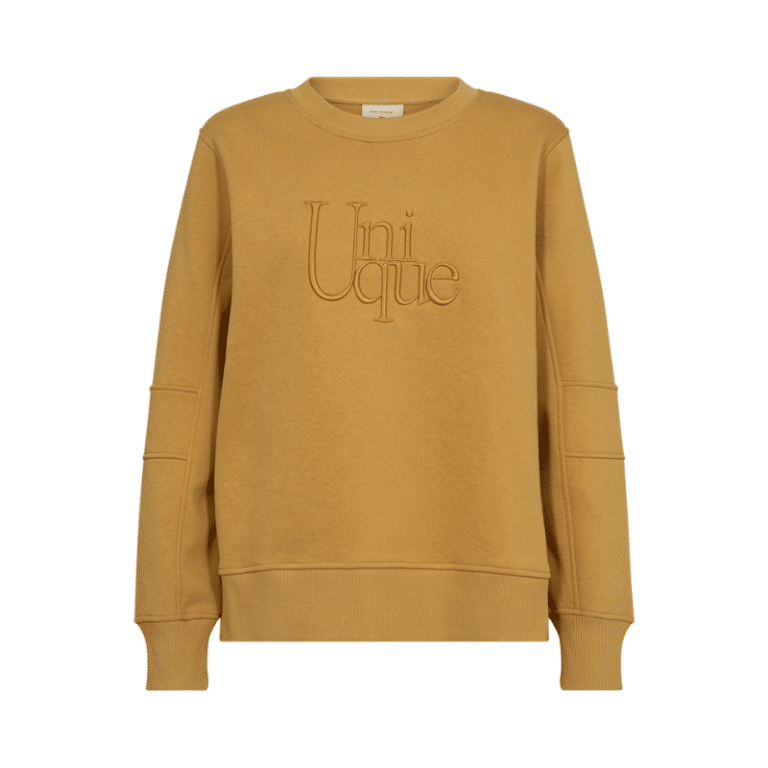 Prosit pullover i honey mustard fra Freequent