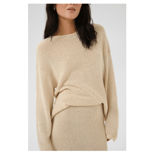 DIVA BOXY KNIT BLOUSE-ALMOND MI - Image 2