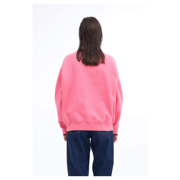 Basimo pink Ball sweatshirt med logo på fronten