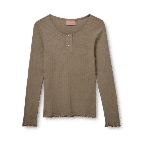 Soft Pointelle Langærmet T-shirt er en feminin og elegant bluse
