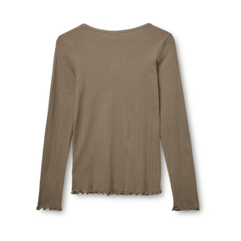 Soft Pointelle Langærmet T-shirt er en feminin og elegant bluse