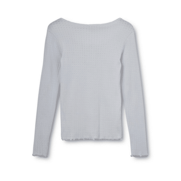 Soft Pointelle Langærmet T-shirt er en feminin og elegant bluse