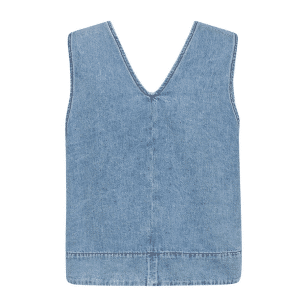 Chalina Go denim top fra Gossia med V-udskæring