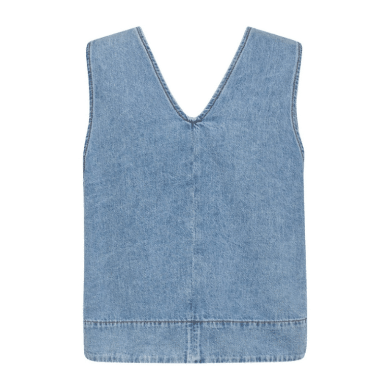 Chalina Go denim top fra Gossia med V-udskæring