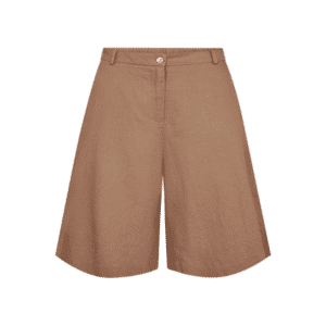 Lava brune bermuda shorts i hør fra Freequent