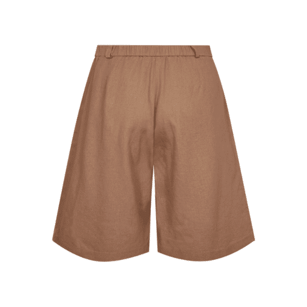 Lava brune bermuda shorts i hør fra Freequent