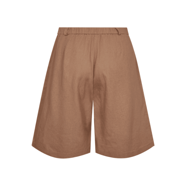 Lava brune bermuda shorts i hør fra Freequent