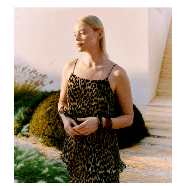 KIRA DRESS - PEYOTE W. BLACK - Image 3