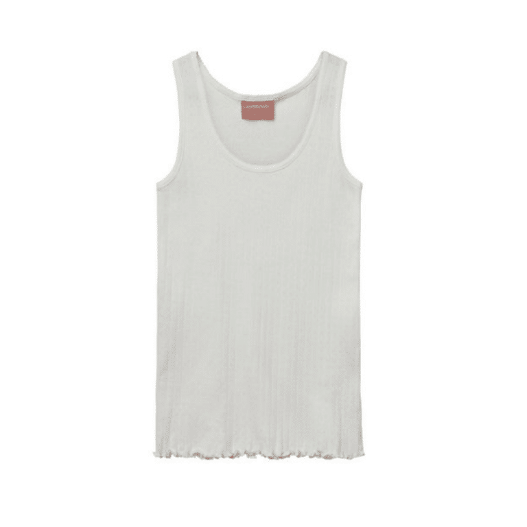 KOPENHAKEN Soft Pointelle top er lavet af 100% bomuld