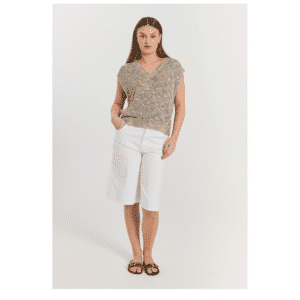Cilla hvide denim shorts fra Freequent