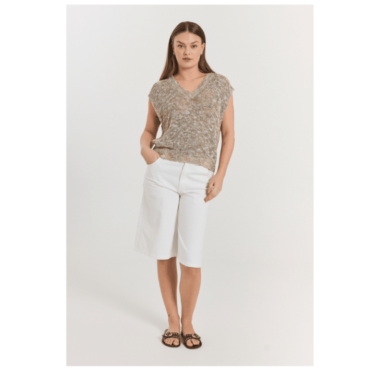 Cilla hvide denim shorts fra Freequent