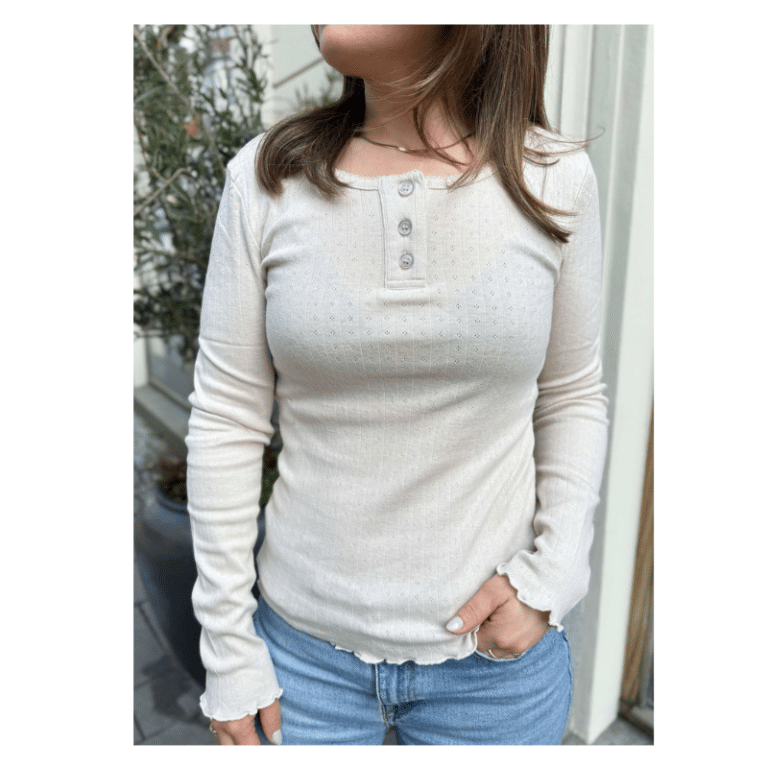 Soft tee pointelle blouse KOPENHAKEN