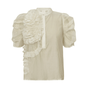 AnnsofieGO bluse med smuk blomsterdetalje fra Gossia