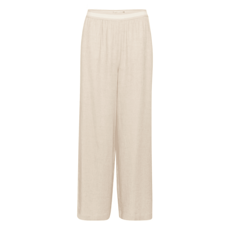 Vala beige hørbukser fra Karen by Simonsen
