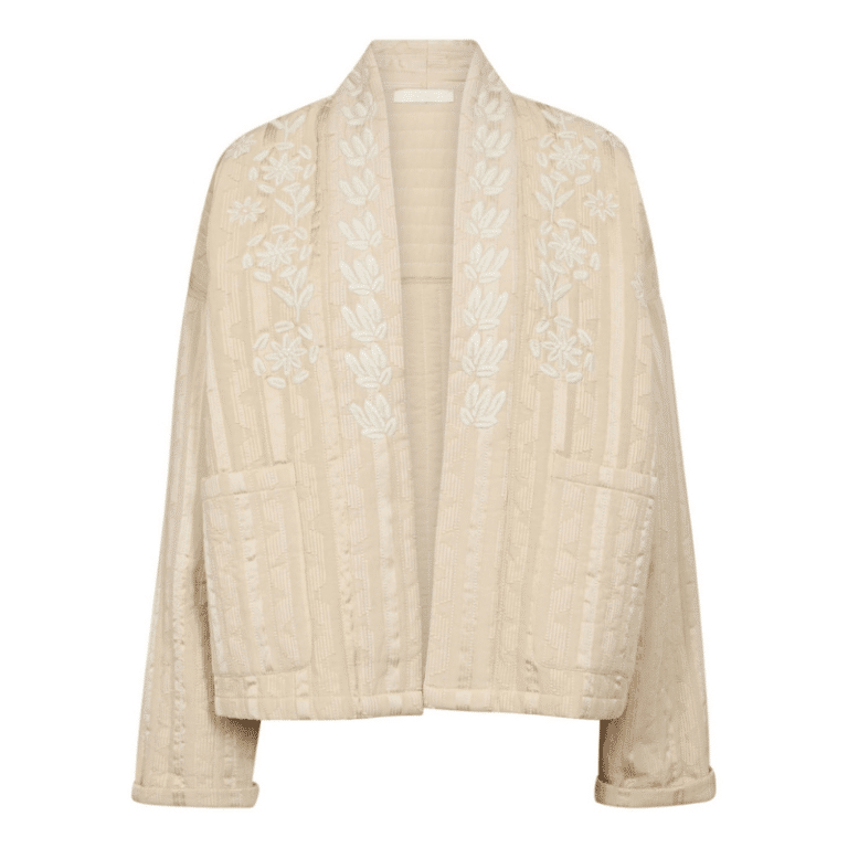 Nichala Go Quiltet beige jakke fra Gossia