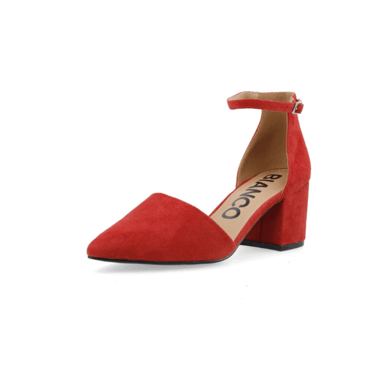 Devided Pump Micro Suede hæle fra Bianco