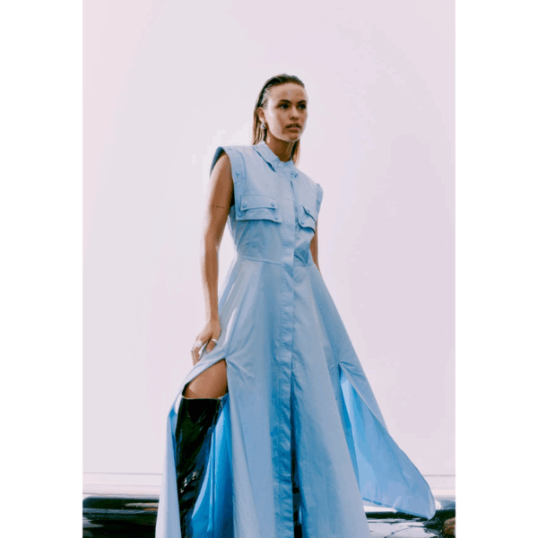 SHIRLEY DRESS - CASHMERE BLUE - Image 2