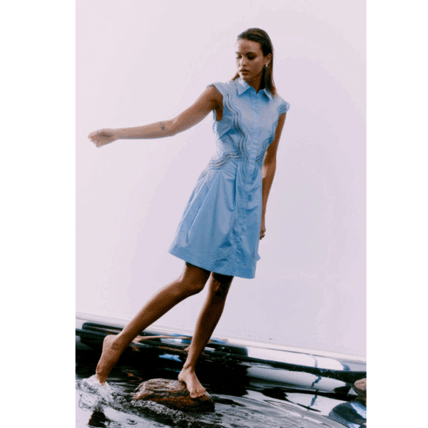 SHIRLEY DRESS - CASHMERE BLUE - Image 2