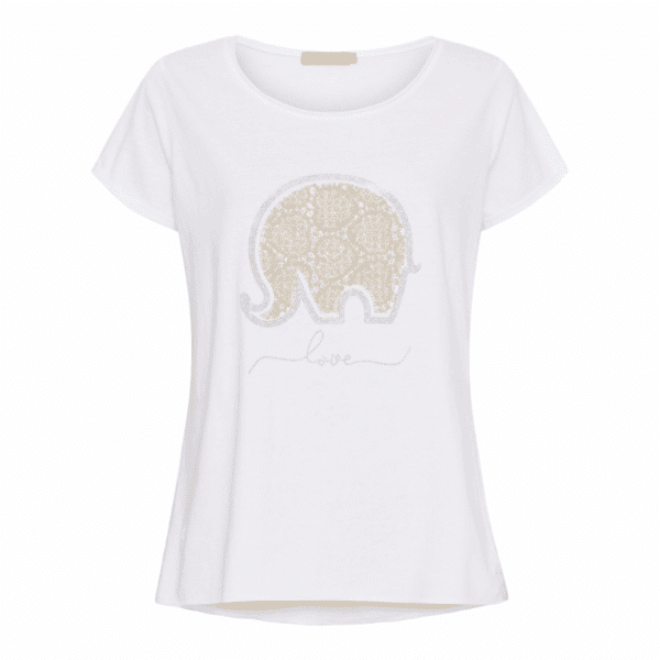 MDC MARIE T-SHIRT - WHITE LOVE ELEPHANT - Billede 2