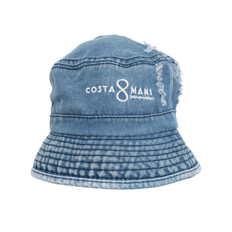 Denim bucket hat fra Costa Mani. 