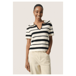 Madalena pullover sort og hvid soaked