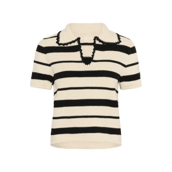 MADALENA PULLOVER - WHITE/ BLACK - Billede 3