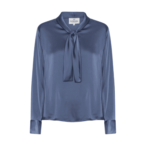 Audrey bluse i semi rich crown blue fra Karmamia