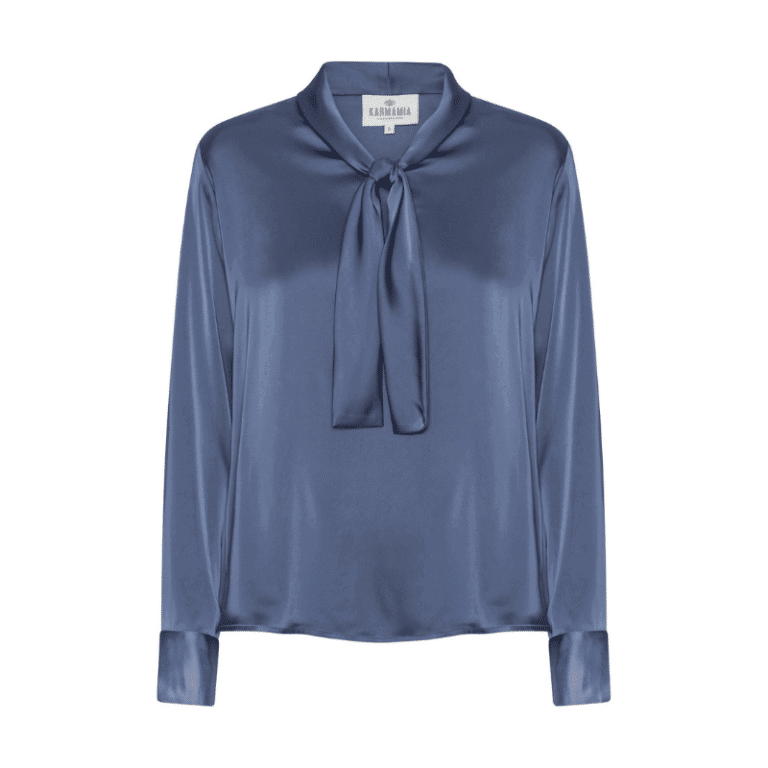 Audrey bluse i semi rich crown blue fra Karmamia