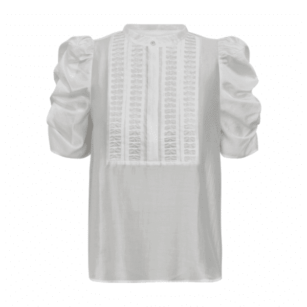 AnnsofiGO Lull Blouse fra Gossia – Elegant og eksklusiv bluse i en flot blommefarve.  